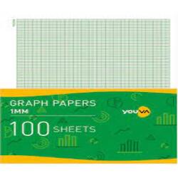 youva Graph papers 1mm 100 sheets 22775